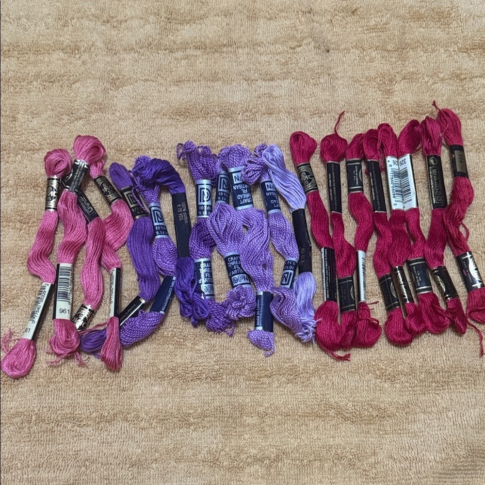 SET OF 20 DMC, CARNIVAL, & DFN FIL D’ ARTISAN Embroidery Floss MIX